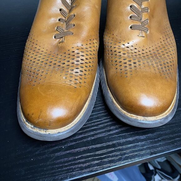 Cole Haan ZeroGrand 2.0 C25351 Mens Shoes size 11 Brown Oxford Lined Laser - Picture 3 of 11